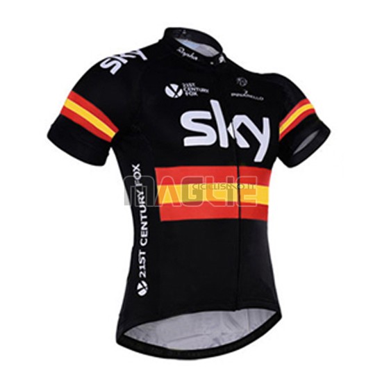 Maglia Sky manica corta 2016 nero e giallo